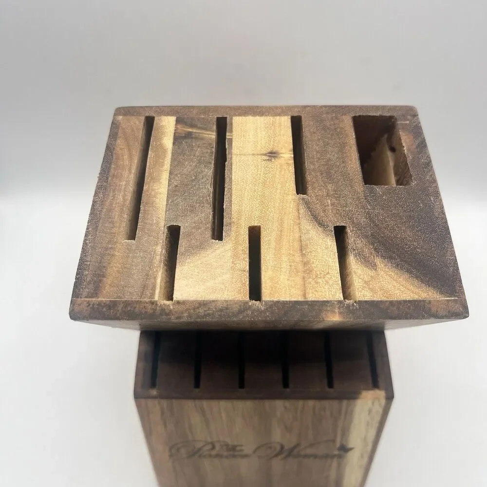 PIONEER WOMEN Wooden Wood Knife Block with 13 Slots